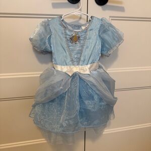 Disney Cinderella Princess Dress Costume with White Sash